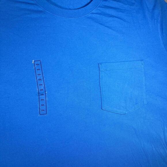 New VRST UV Protection Breath ability Mens XXL Blue Crew Neck T-Shirt w Pocket - Picture 4 of 7